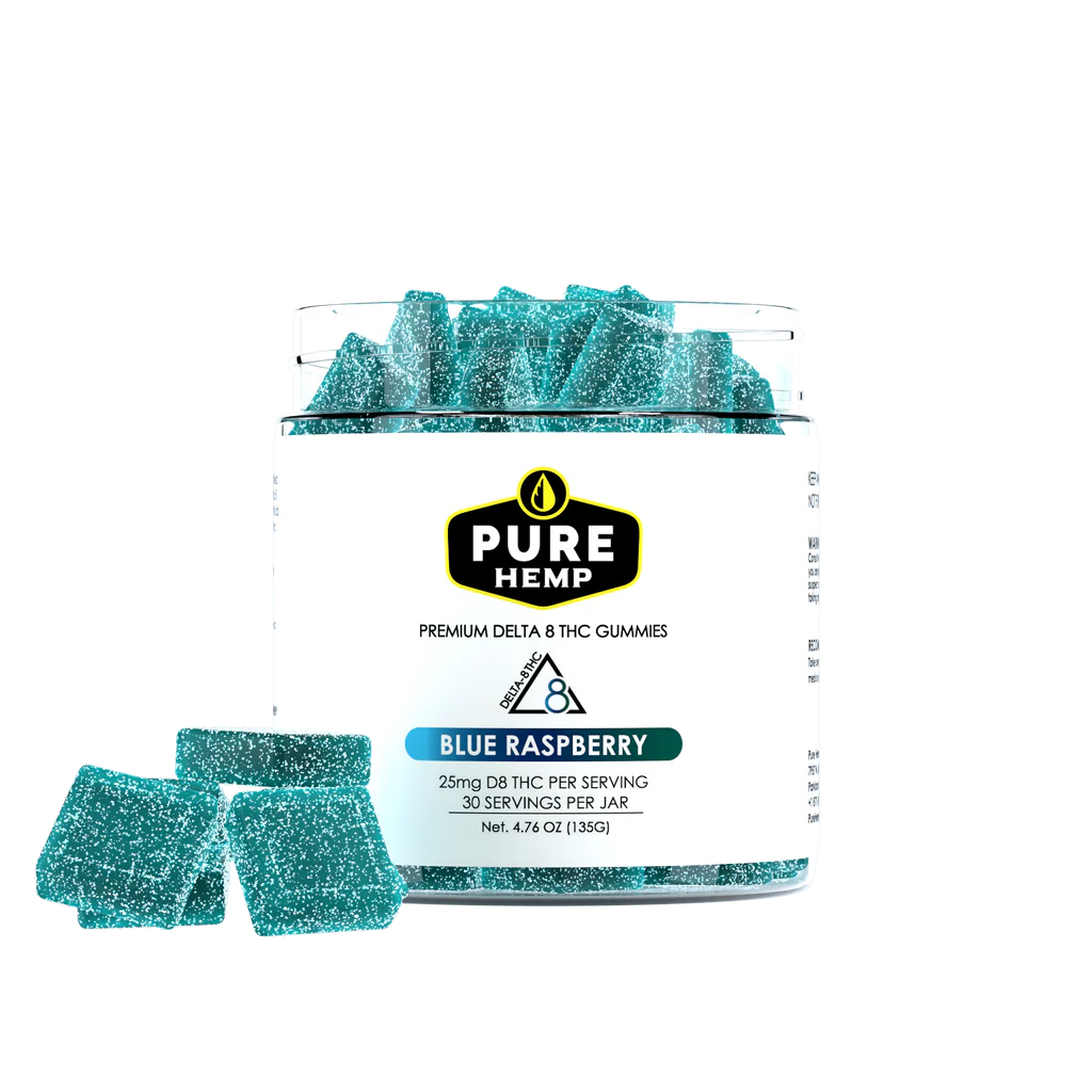 Pure Hemp Blueberry Raspberry Delta 8 Gummy